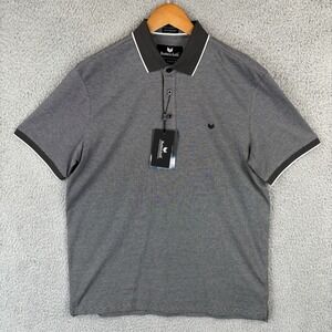 NEW Butter Cloth Polo Shirt Men Medium Charcoal Icy Cotton Regular Fit Golf